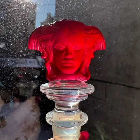 Versace x Rosenthal Medusa Crystal Bottle Stoppers SET of 3, all NEW - Picture 9 of 13